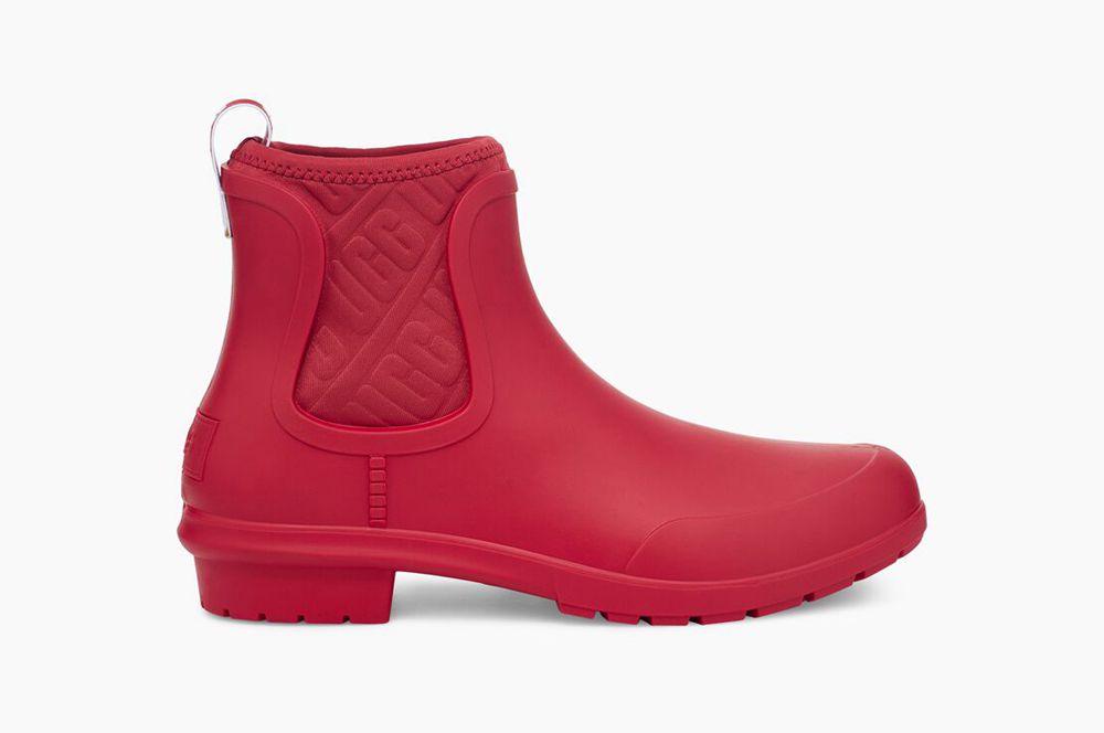 Ugg Chevonne - Womens Rain Boots - Red - NZ (4582LCZTF)